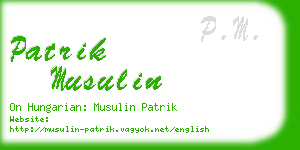 patrik musulin business card